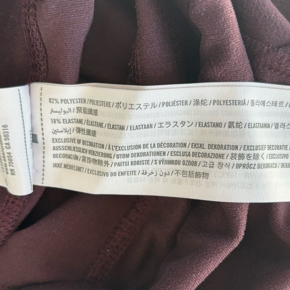 Abercrombie & Fitch Maroon Leggings Athletic Active Wear Gym Athleisure Workout - Picture 11 of 11